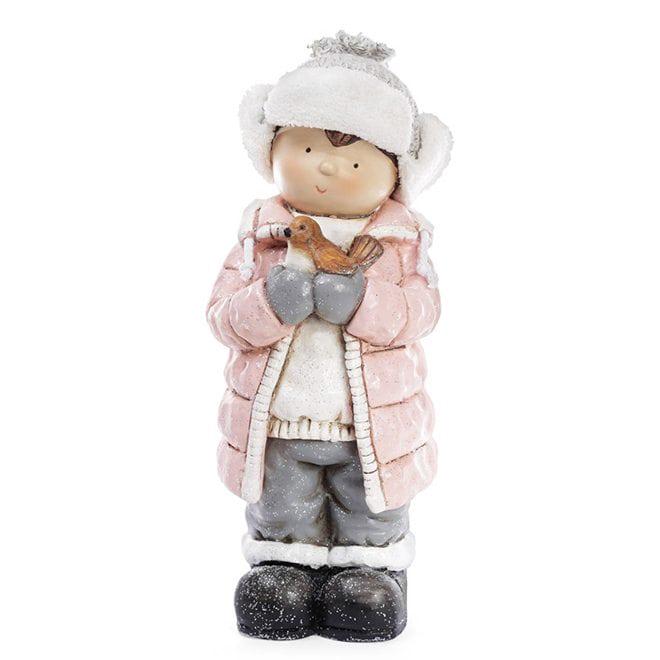 Новогодняя фигурка Flora Мальчик с птичкой Н-53 см (11743)