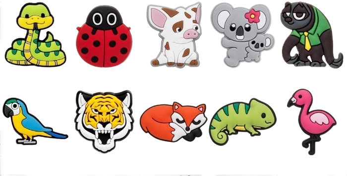 Джибитсы для кроксов Животные набор №10/2 10 шт. (2092689433)