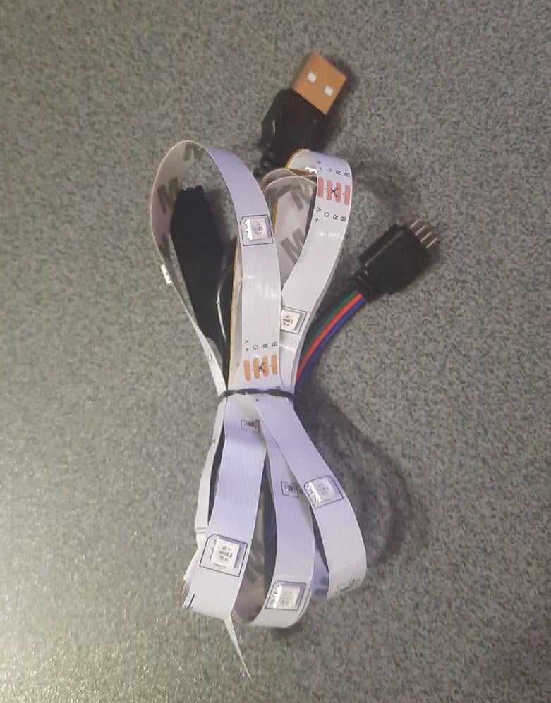 Стрічка світлодіодна для декору USB DC5V 1 м Різнокольоровий (3Key-1M) - фото 3