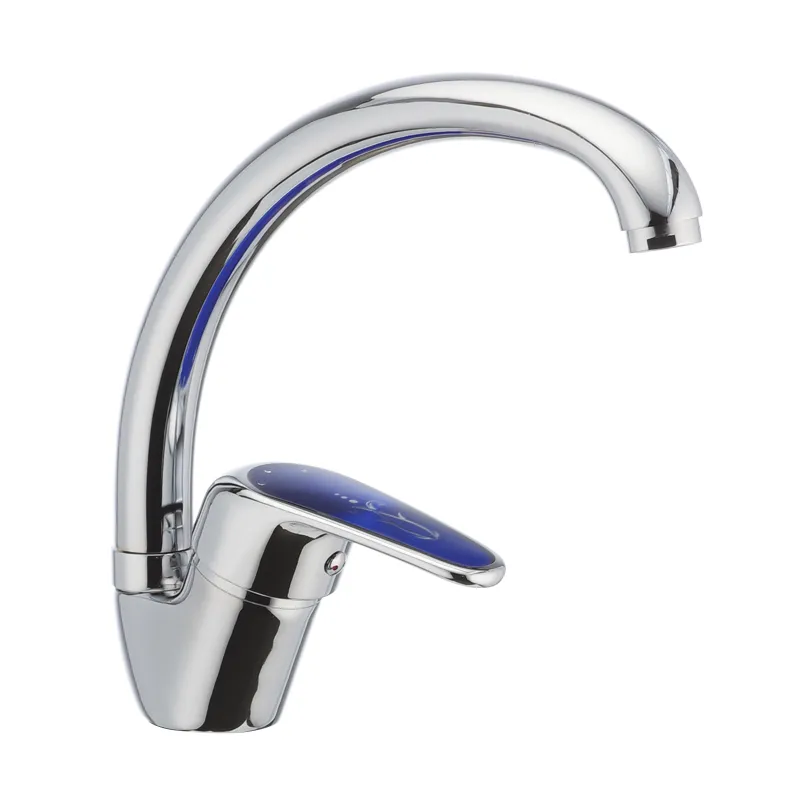 Смеситель для кухни Cron Magic 777 с синей ручкой (CR0116)