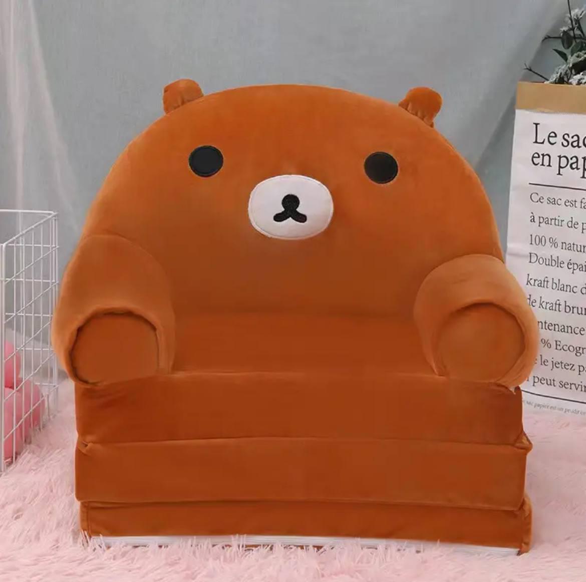 Мягкое детское кресло плюшевое Мишка трехсекционное бескаркасное Коричневый (9596320) Мягкое детское кресло плюшевое Мишка трехсекционное бескаркасное Коричневый (9596320)