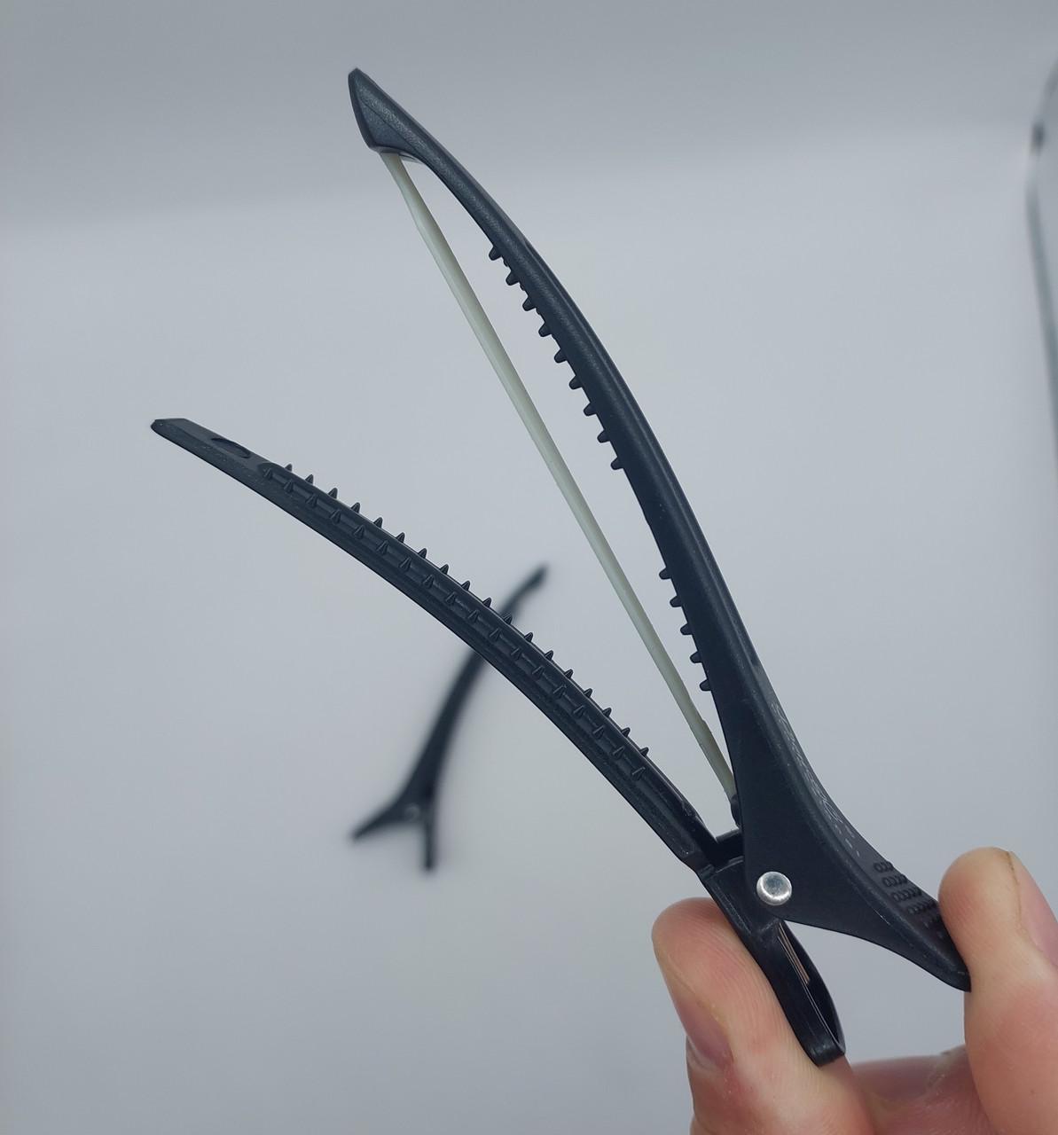 Затискач Качечка з гумкою для волосся ДенІС professional пластик 110 мм Чорний (1453071867) - фото 7 Затискач Качечка з гумкою для волосся ДенІС professional пластик 110 мм Чорний (1453071867) - фото 7