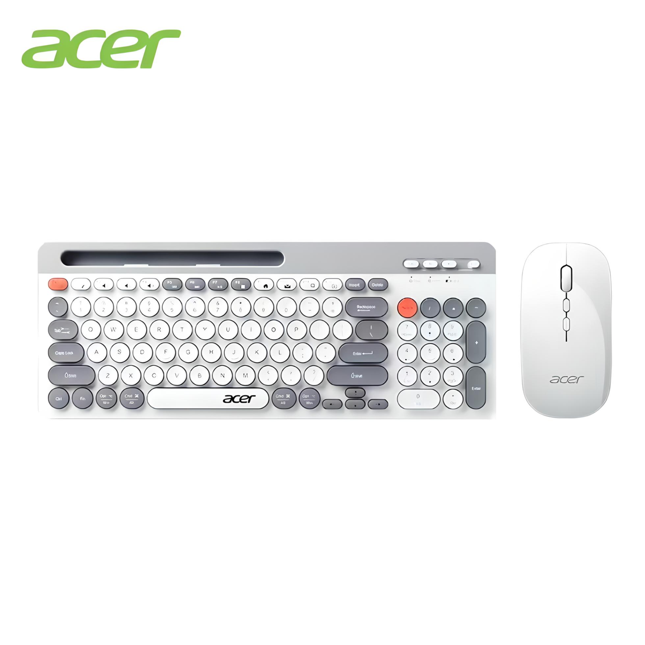 Комплект клавиатура/мышка беспроводные Acer OKR215 Bluetooth 2,4 ГГц White (2048268328) - фото 3