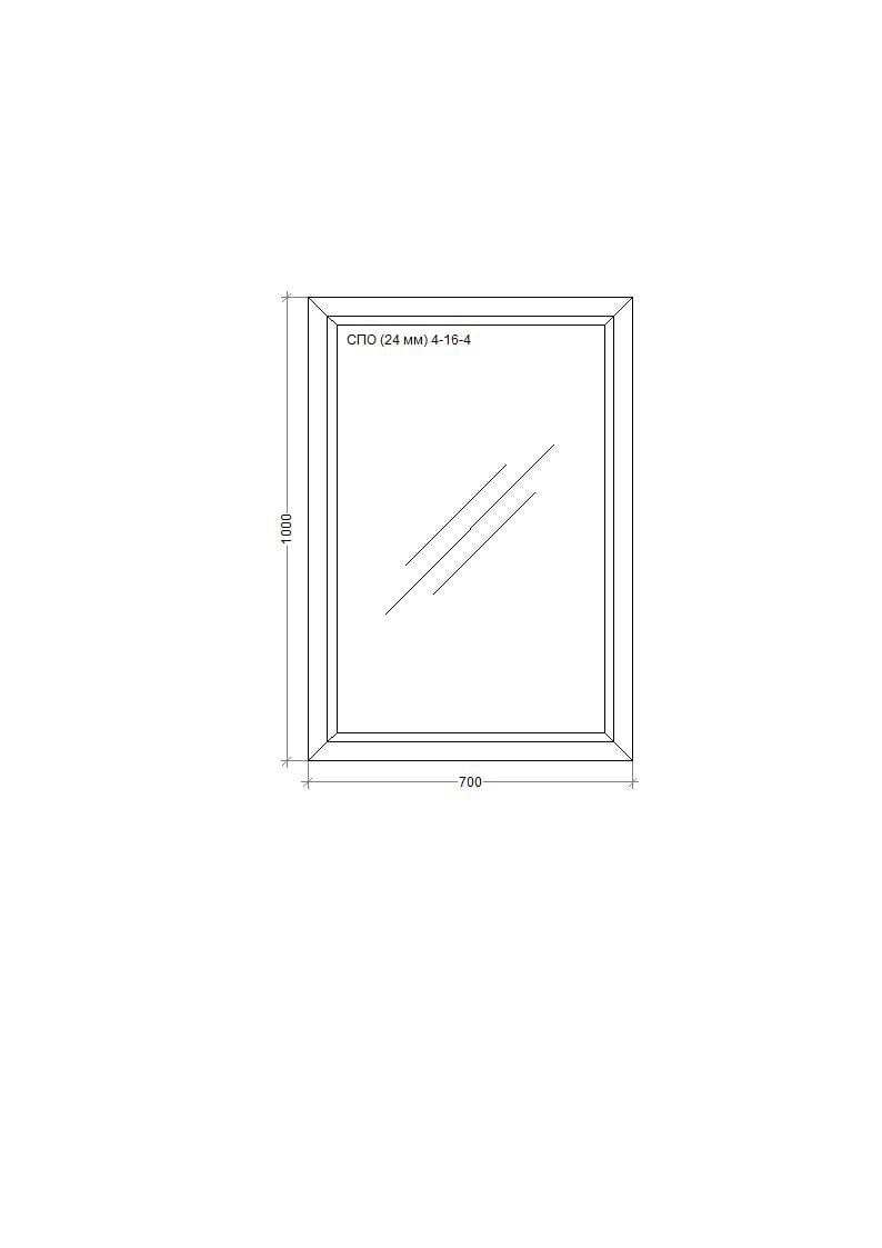 Окно металлопластиковое WDS MiroPlast глухое 700х1000 мм - фото 2 Окно металлопластиковое WDS MiroPlast глухое 700х1000 мм - фото 2