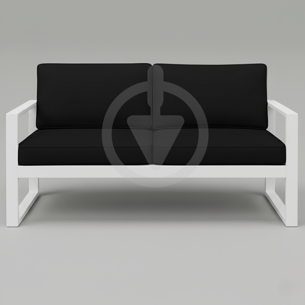 Диван металевий AVVS tech Бостон вуличний лофт з підлокітниками рогожка 160 см Чорний/Білий (30067120) - фото 2 Диван металевий AVVS tech Бостон вуличний лофт з підлокітниками рогожка 160 см Чорний/Білий (30067120) - фото 2