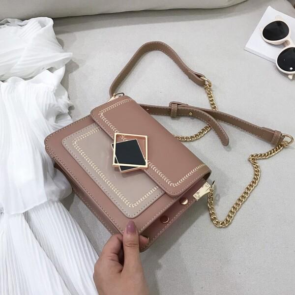 Женская сумка-клатч с цепочкой M00168-2 Бежевый - фото 2 Женская сумка-клатч с цепочкой M00168-2 Бежевый - фото 2