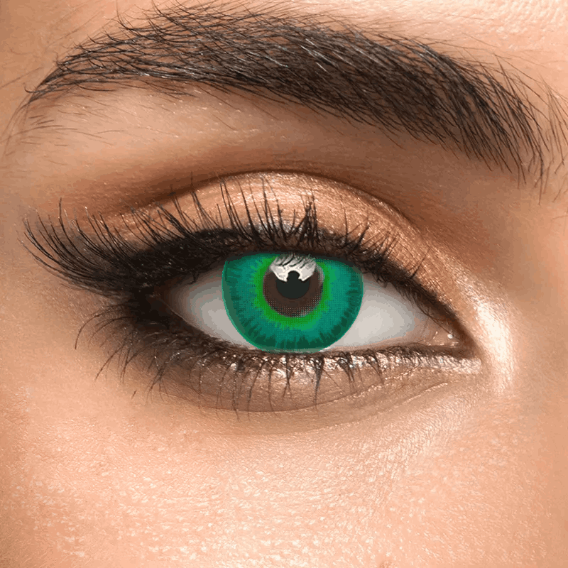 Контактные линзы зеленые Elite Lens Грин Аква +0,00 14,5 мм 2 шт. Зеленый (25906637)