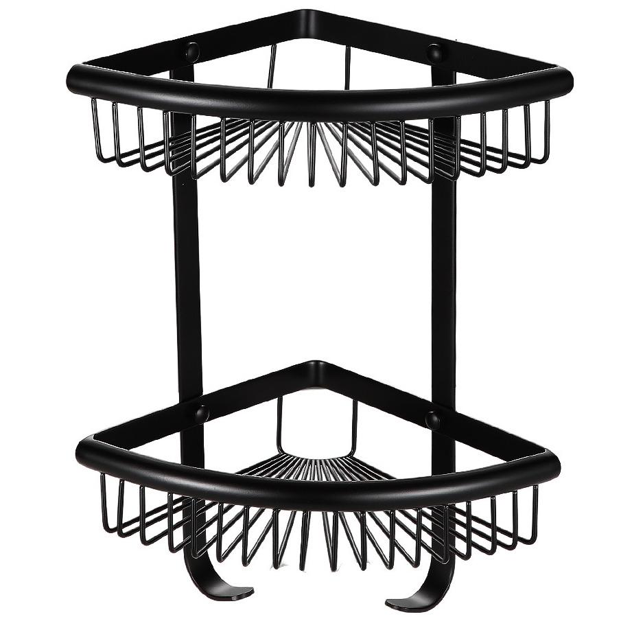 Полиця настінна металева Frap F352-16 SQ-1046751 2-ох ярусна кутова Чорний (225413) Полиця настінна металева Frap F352-16 SQ-1046751 2-ох ярусна кутова Чорний (225413)