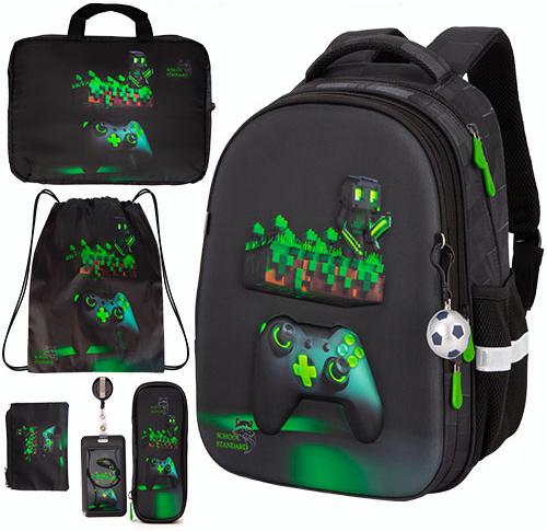 Шкільний набір для хлопчика School Standard Майнкрафт 6в1 для молодших класів ортопедичний 38х30х18 см (170-57) Шкільний набір для хлопчика School Standard Майнкрафт 6в1 для молодших класів ортопедичний 38х30х18 см (170-57)