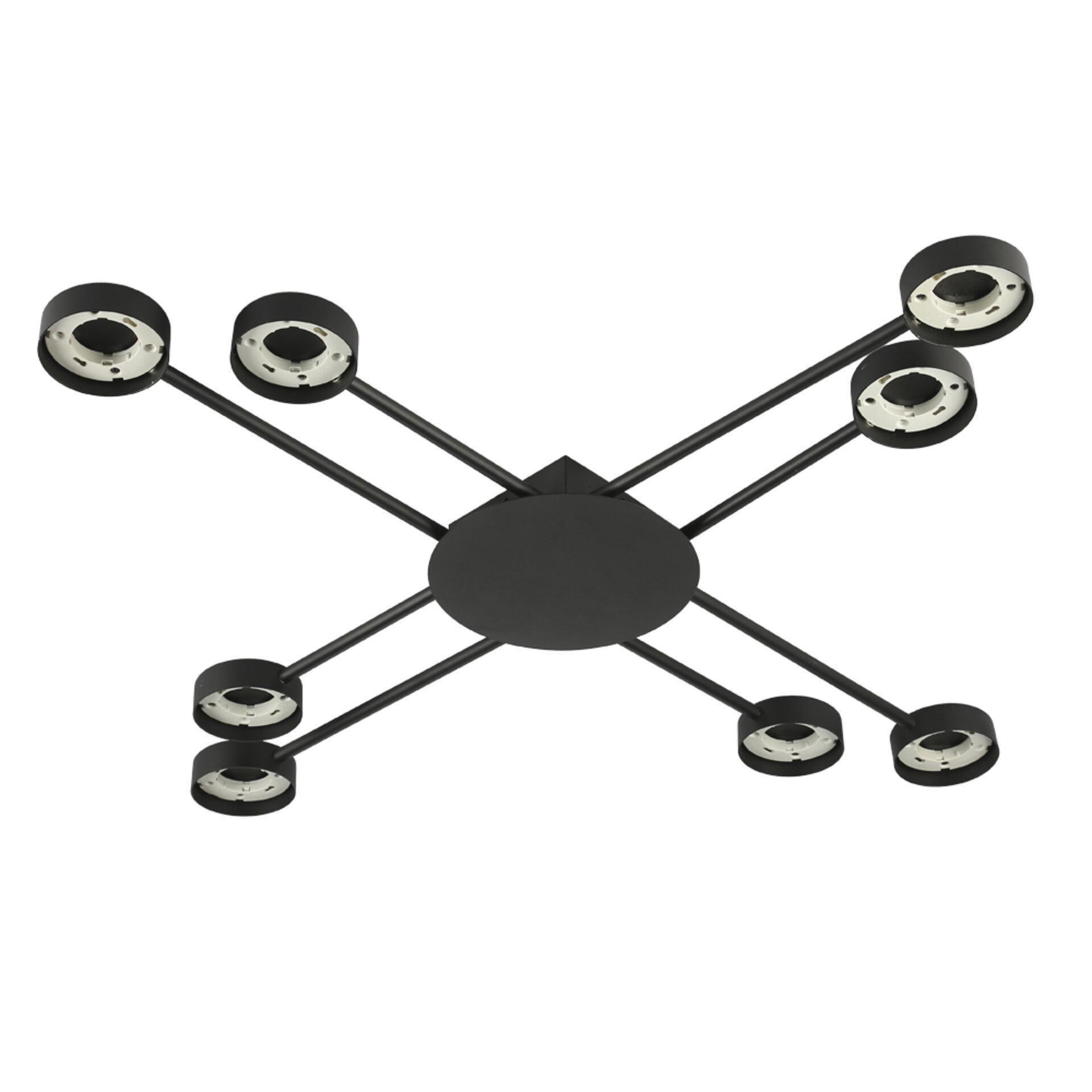 Люстра потолочная ETRON Radiant 1-EFP-2224 GX53 8x15 Вт Черный (00000145832)