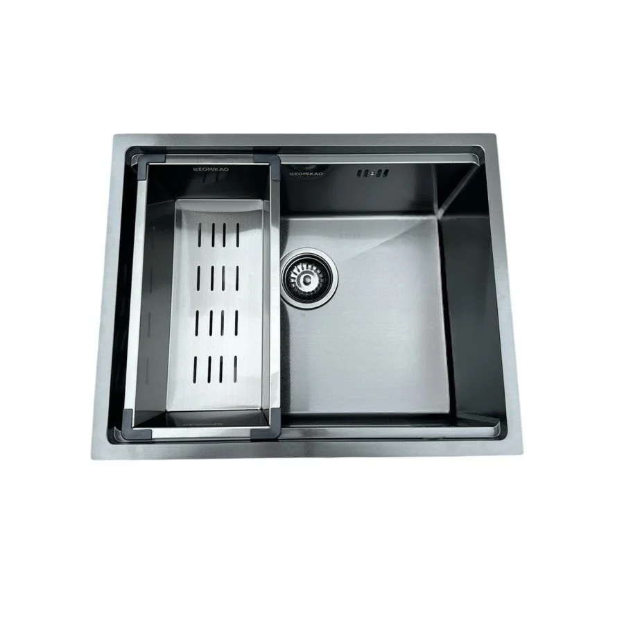 Мийка для кухні LEOMIKAO TOKIO 450-U GM PVD воронена сталь (523345) - фото 5 Мийка для кухні LEOMIKAO TOKIO 450-U GM PVD воронена сталь (523345) - фото 5