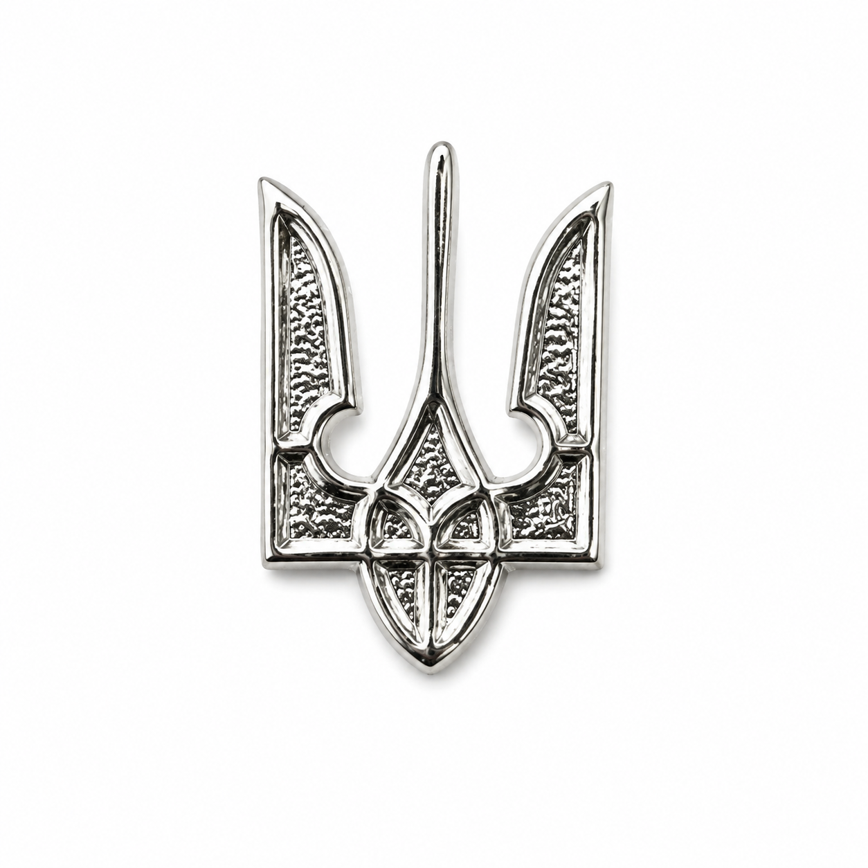 Значок Тризуб контурний Срібло (1872688330)
