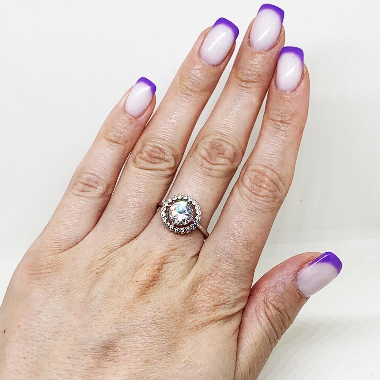 Кольцо серебряное с кубическим цирконием р. 17,5 2,7 г (1684409595) Кольцо серебряное с кубическим цирконием р. 17,5 2,7 г (1684409595)