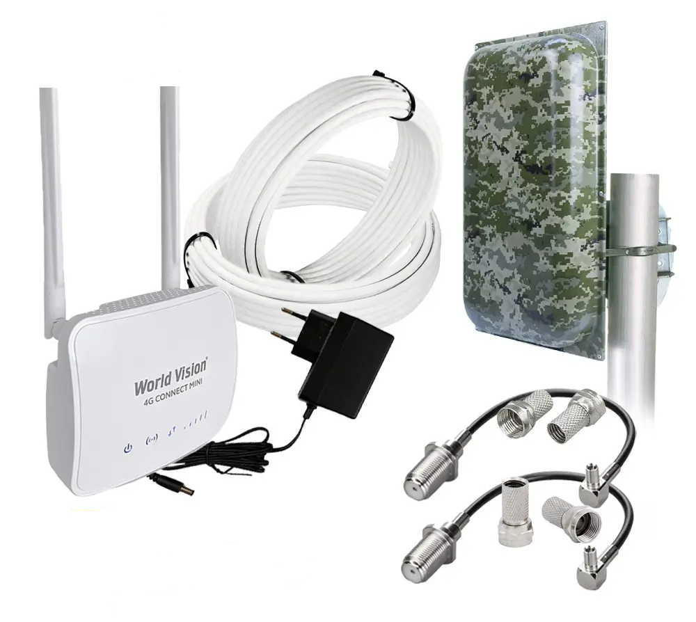 Інтернет комплект 4G Wi-Fi роутер World Vision 4G CONNECT MINI та антена Maxi MIMO 22 dBi 824-960 -2700МГц (1905901026)