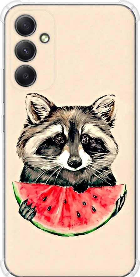 Чехол на Samsung Galaxy A34 A346E Енотик с арбузом (4605sp-2936-42517)