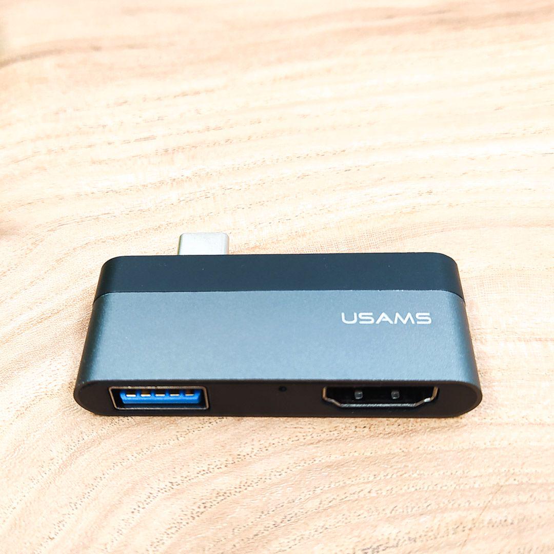 Хаб универсальный Usams Type-C USB3.0/HDMI Gray (SJ462)