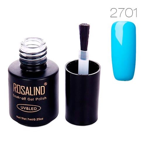 Гель-лак для ногтей маникюра Rosalind 7 мл шеллак для UV LED 2701 Blue (313009)
