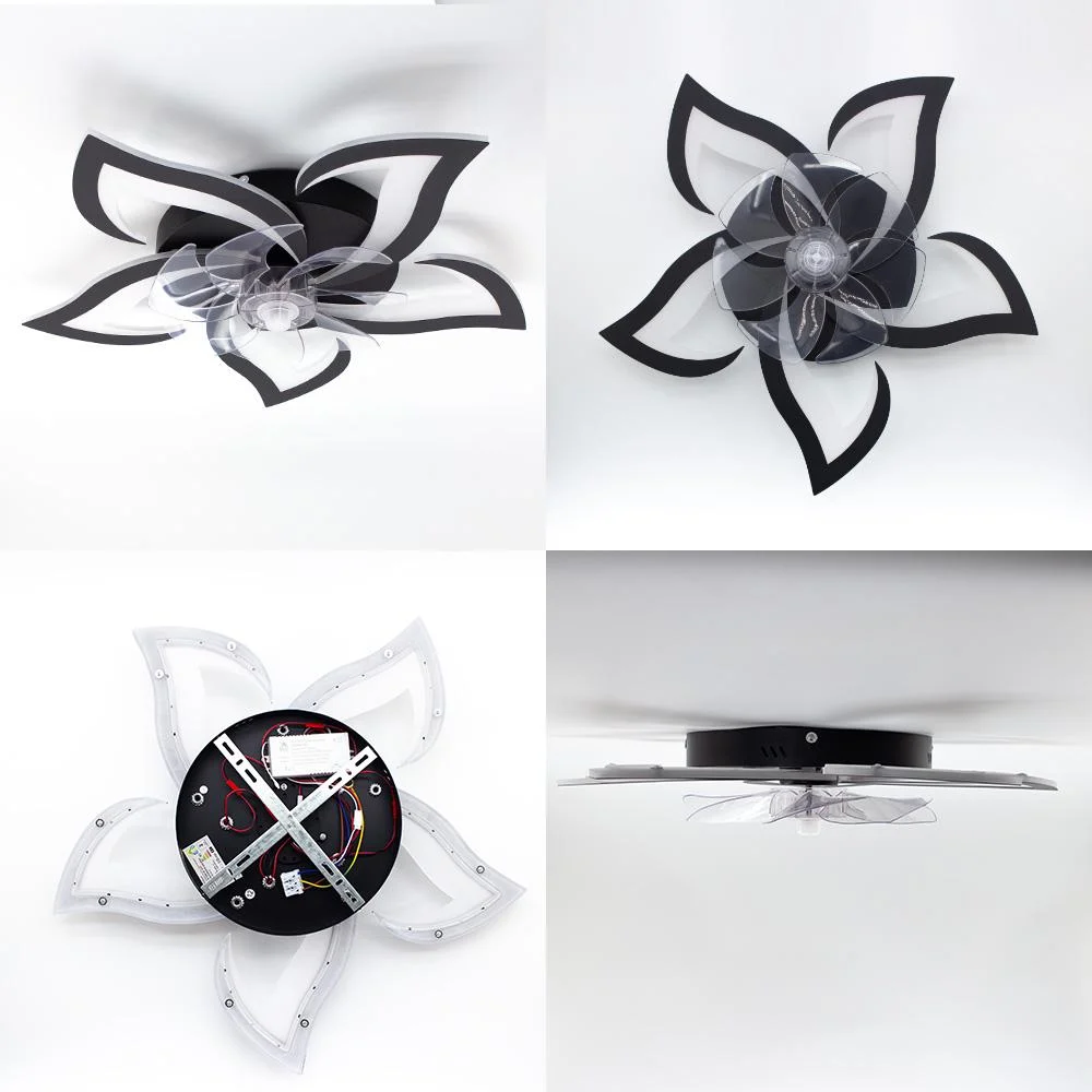 Люстра світлодіодна з вентилятором ESLLSE FAN ELLA з пультом 72/18 Вт 680x120 мм Чорний (10581) - фото 6