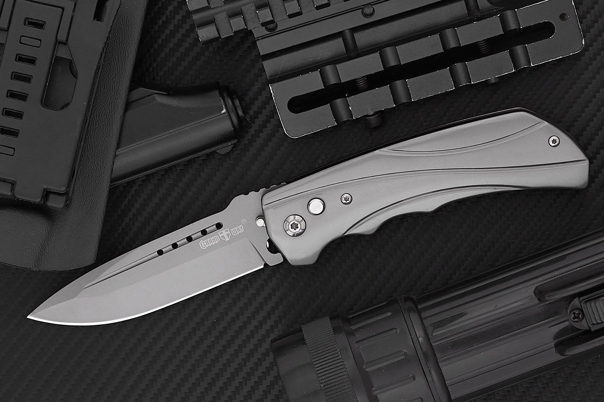 Нож охотничий выкидной Grand Way 18023-7 с боковым выбросом клинка