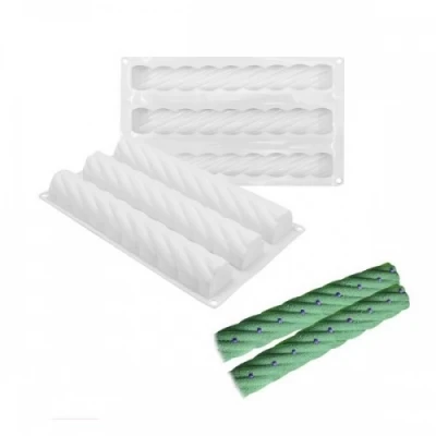 Форма силиконовая для эвроторта Джгут 30x17,5 см 3 шт. (2356744500) - фото 5 Форма силиконовая для эвроторта Джгут 30x17,5 см 3 шт. (2356744500) - фото 5