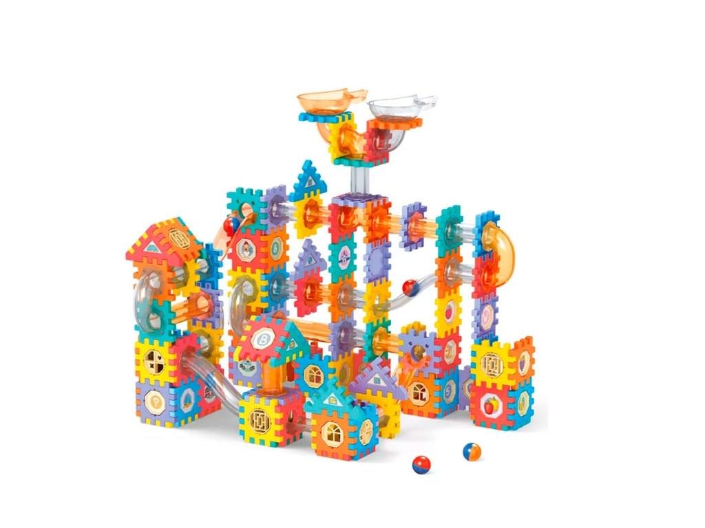 Конструктор-пазл с трубками Лабиринт из пластика на 202 детали Разноцветный (150-98-HL-26)