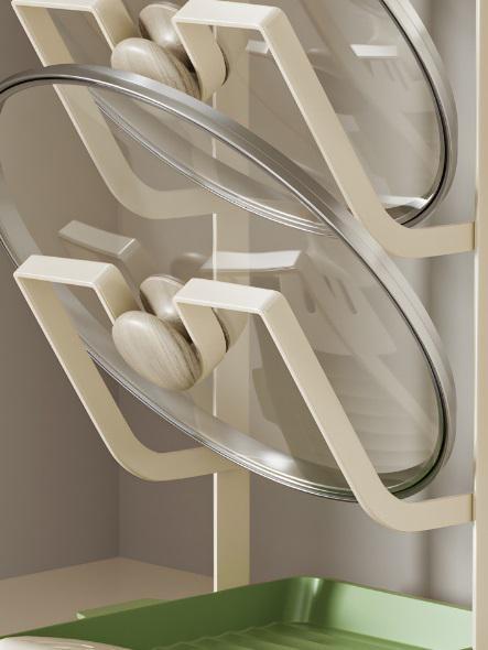 Подставка для крышек 14822 13х18х33,5 см Зеленый (4996635) - фото 3 Подставка для крышек 14822 13х18х33,5 см Зеленый (4996635) - фото 3