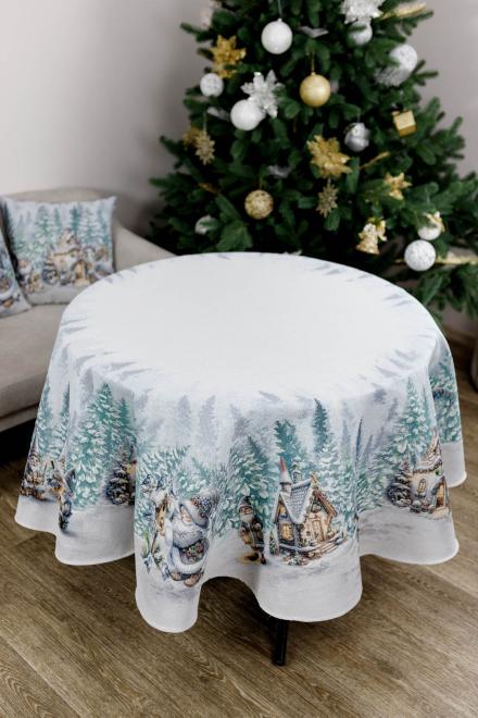 Скатерть гобеленовая Прованс Сказочные гномы D 180 см (38459)
