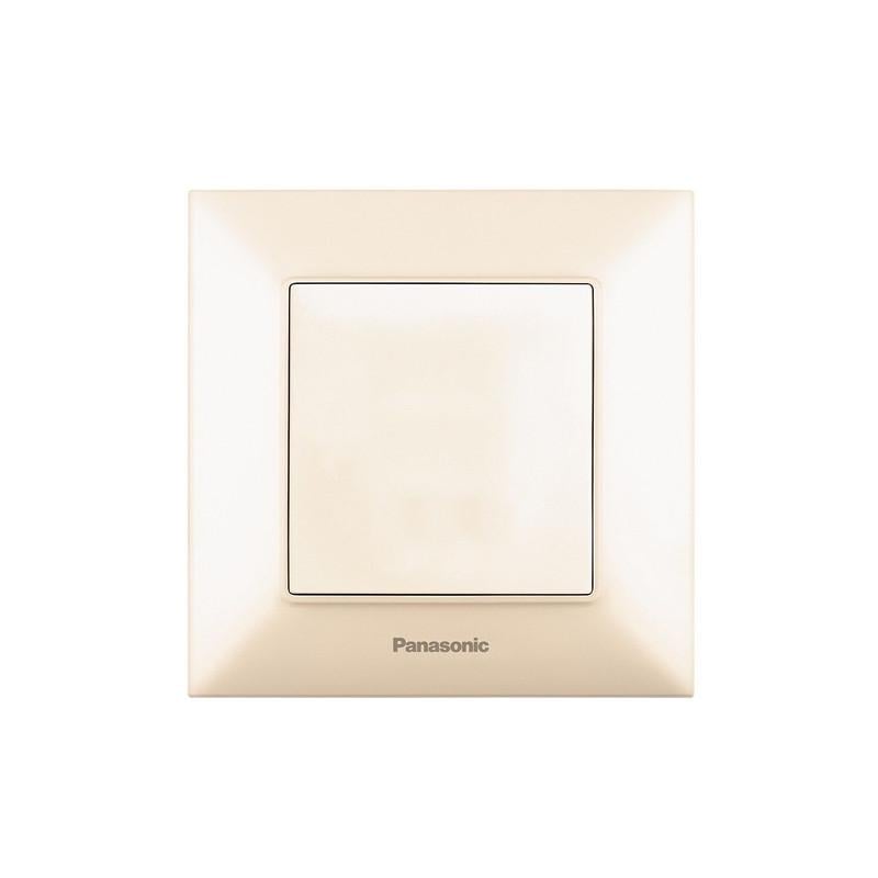 Вимикач одноклавішний Panasonic Arkedia Slim з рамкою ABS кремовий (WNTC00012BG-UA1) Вимикач одноклавішний Panasonic Arkedia Slim з рамкою ABS кремовий (WNTC00012BG-UA1)