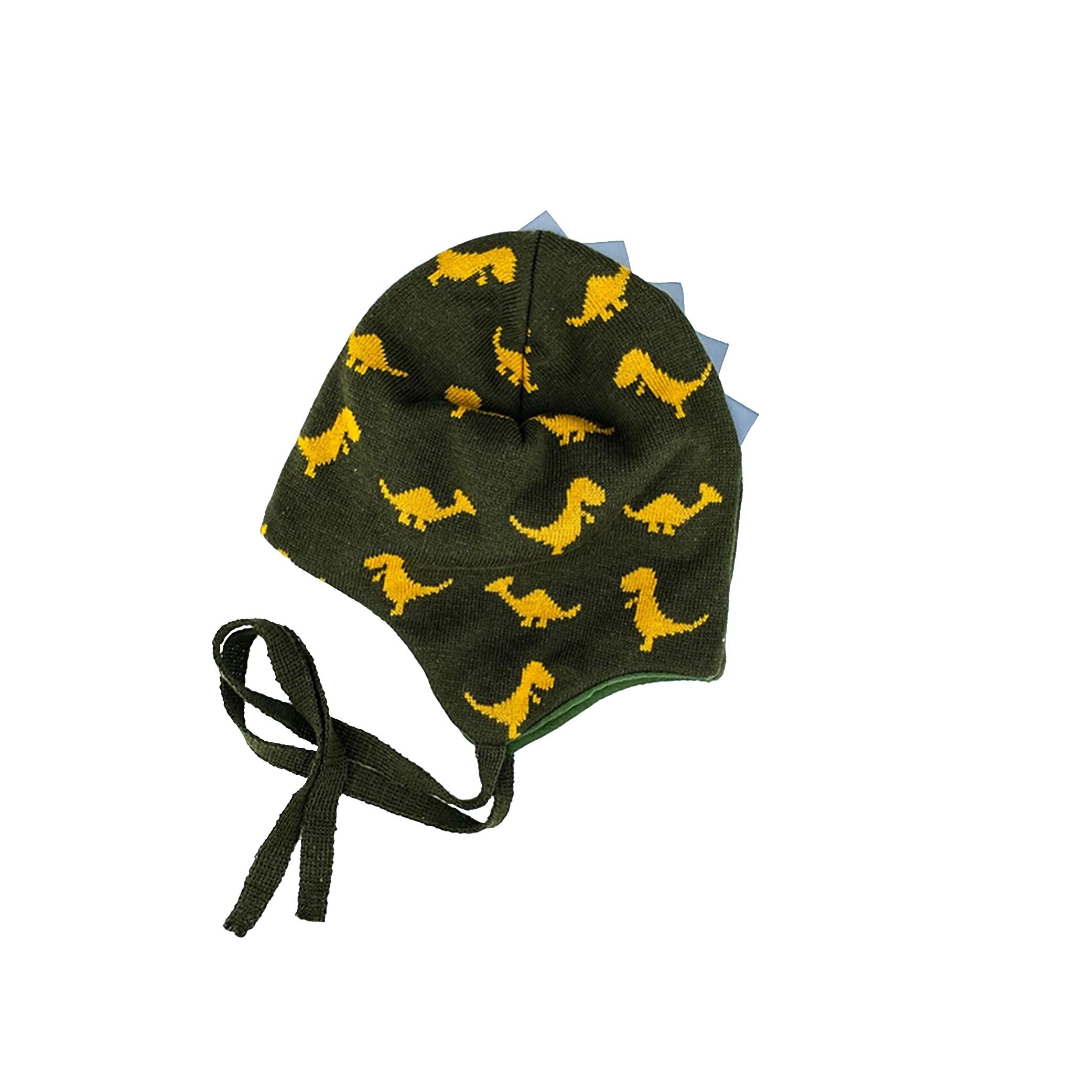 Шапка детская TALVI Kids Hat Дракон для мальчика 6-15 месяцев 44-46 Хаки (TC-501)