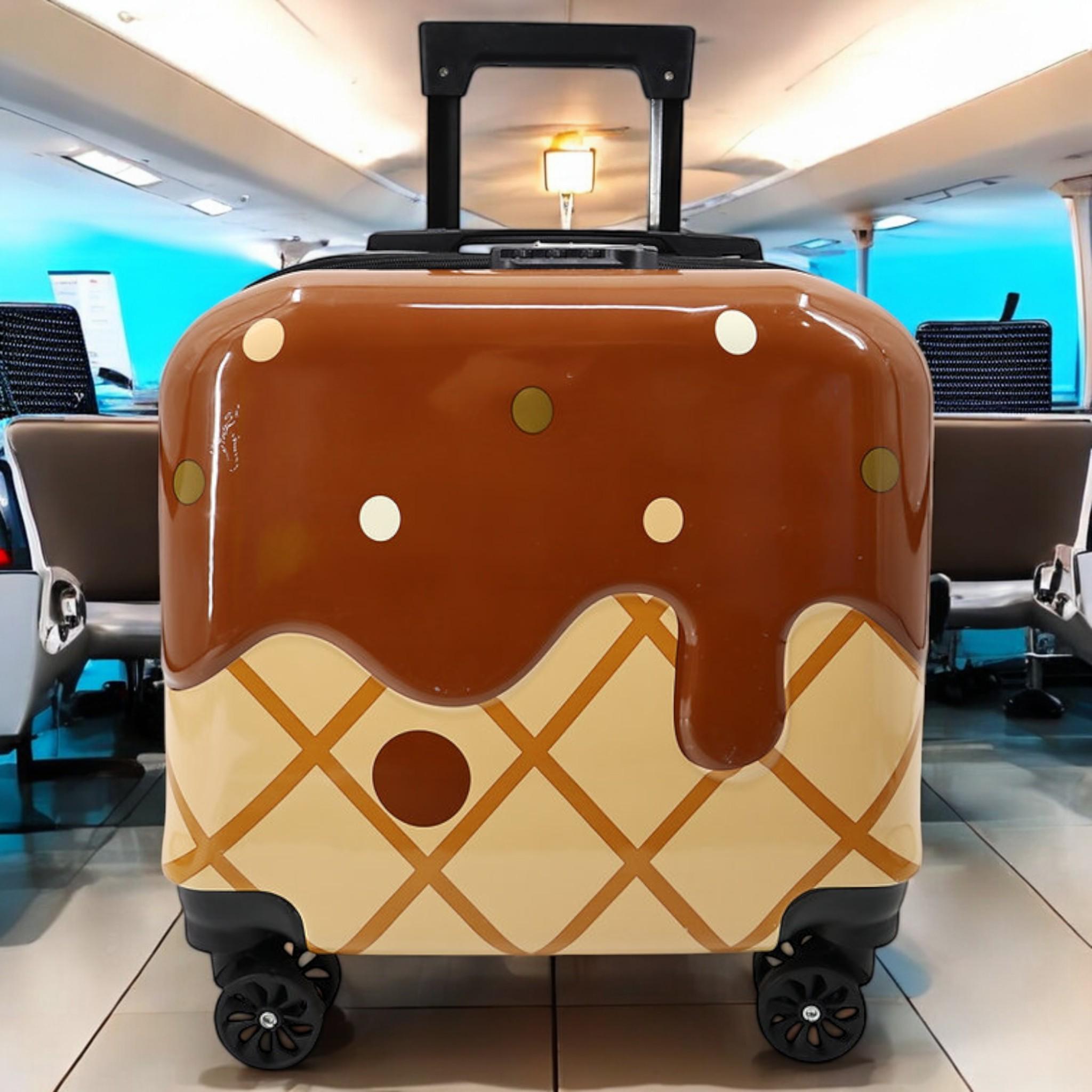 Валіза дитяча H&H Морозиво ABS-пластик на 4 коліщатках з кодовим замком 35 л (F-4) - фото 2