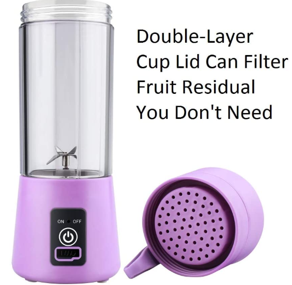 Блендер - шейкер для смузі портативний Juicer Cup USB Violet - фото 2