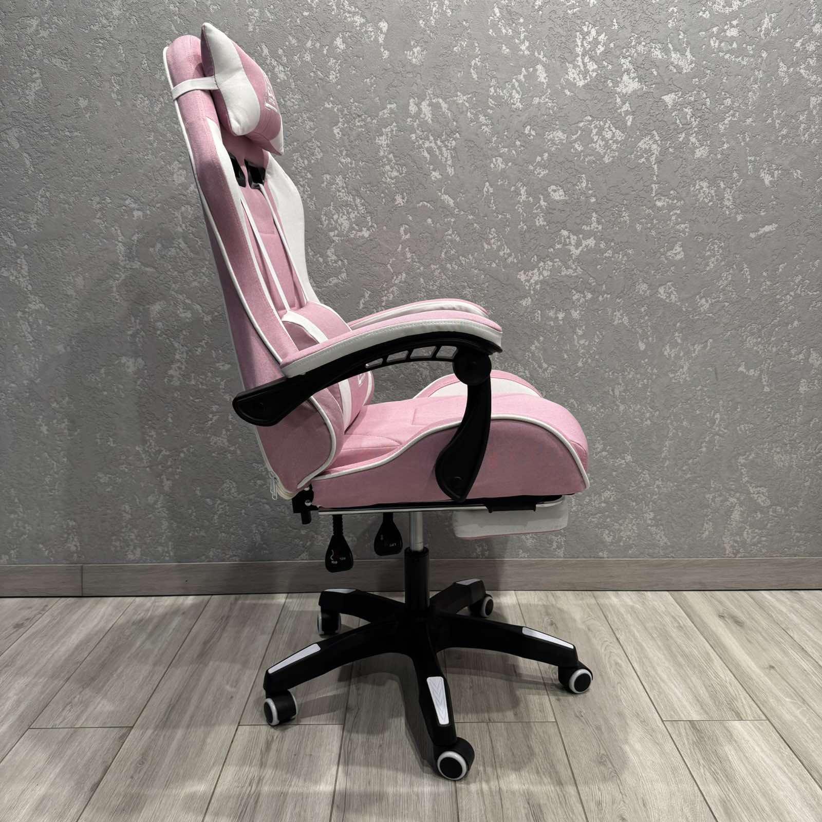 Кресло компьютерное тканевое EC Gaming K40 Розово-белый - фото 10