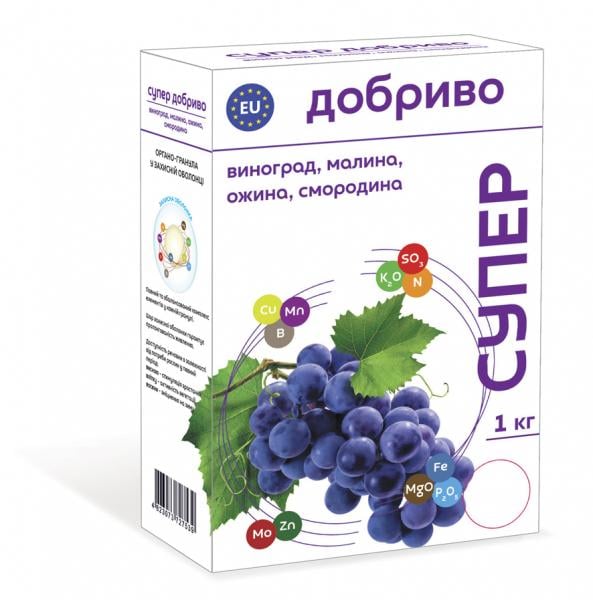 Супер-удобрение пролонгированного действия Семейный сад для винограда/малины/ежевики/смородины 1 кг Супер-удобрение пролонгированного действия Семейный сад для винограда/малины/ежевики/смородины 1 кг