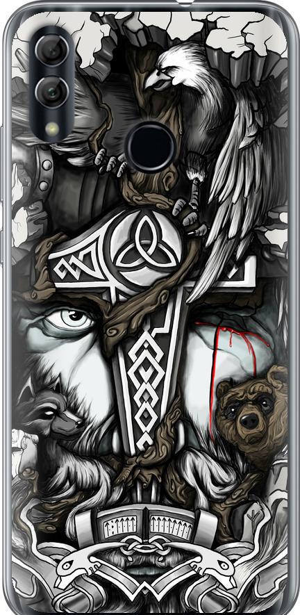 Чехол на Huawei Honor 10 Lite Тату Викинг (4098t-1618-42517)