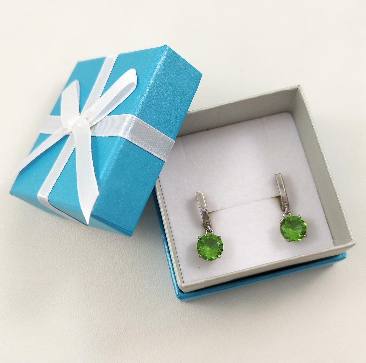 Серьги серебряные с султанитом (С4500/В-слт)