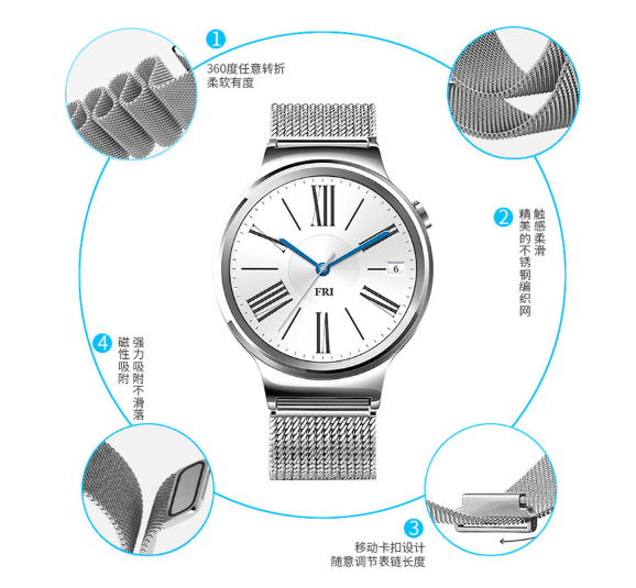 Ремешок для смарт-часов Mijobs 20 мм миланская петля металлический Серебряный (1565P) - фото 3 Ремешок для смарт-часов Mijobs 20 мм миланская петля металлический Серебряный (1565P) - фото 3