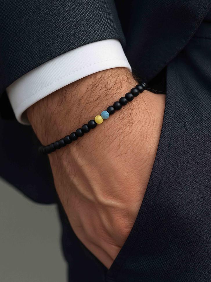 Браслет из натуральных камней Україна понад усе (4953)