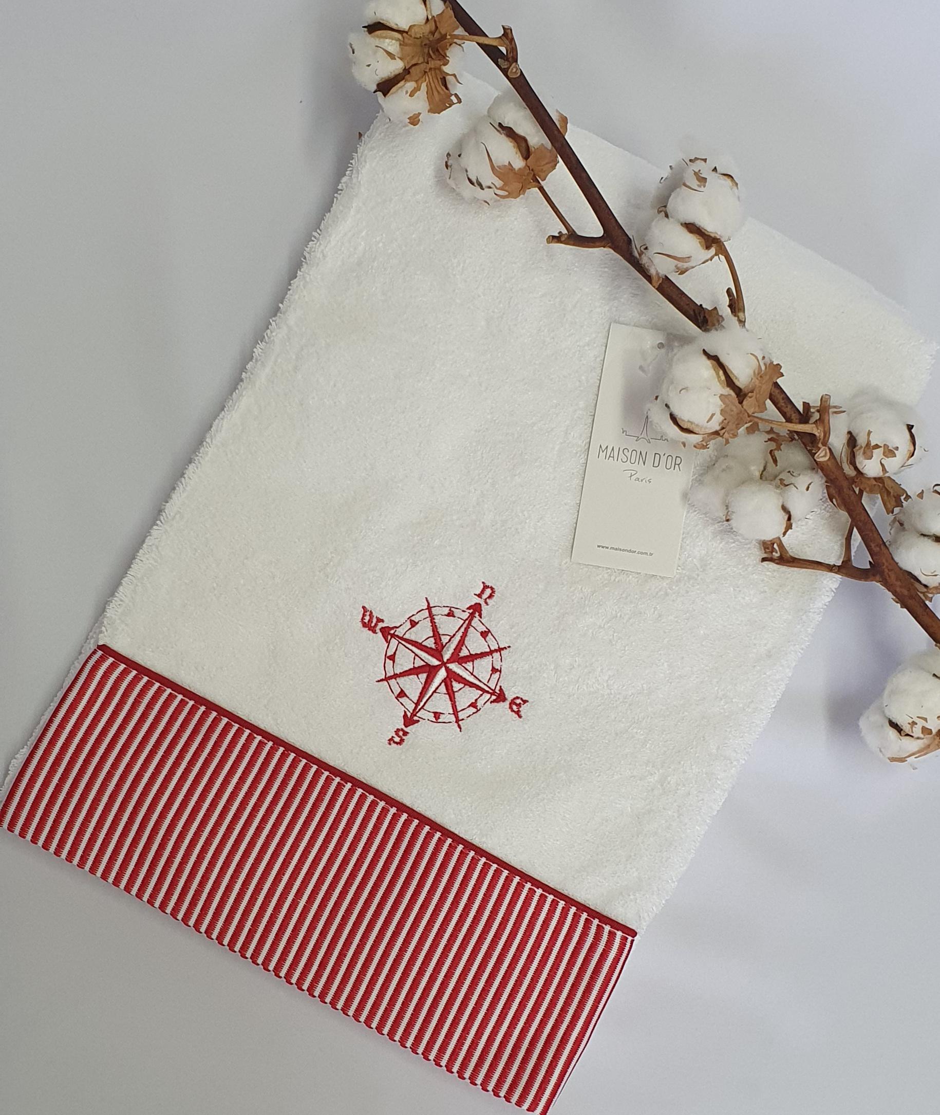 Рушник Maison D'or Marine 50x100 Kirmizi/White (03MD43B13)