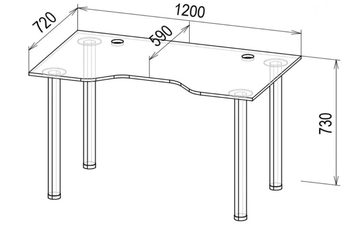 Комп'ютерний стіл Білий (26437699) - фото 2