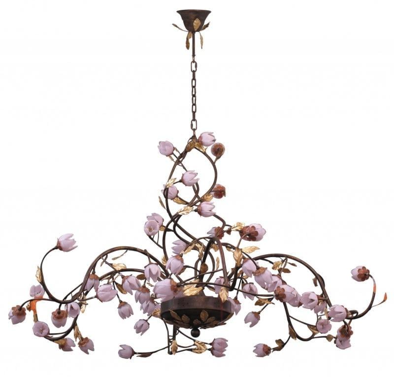 Люстра кованая подвесная галогенная Brille BKL-195S/60 флористика