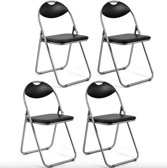 Стул складной Costway Moro с переносной ручкой 4 шт.