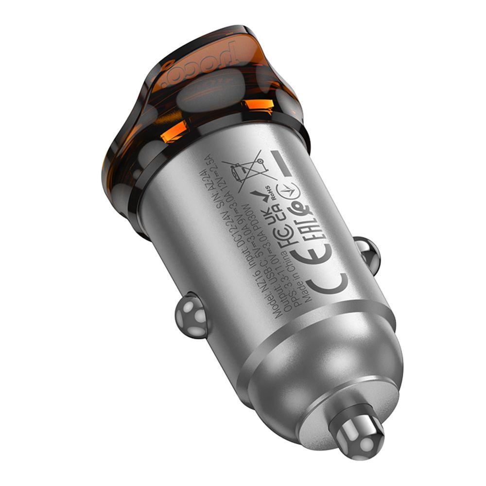 Зарядний пристрій автомобільний Hoco NZ16 1USB-C QC/PD30W (29187872) - фото 6 Зарядний пристрій автомобільний Hoco NZ16 1USB-C QC/PD30W (29187872) - фото 6