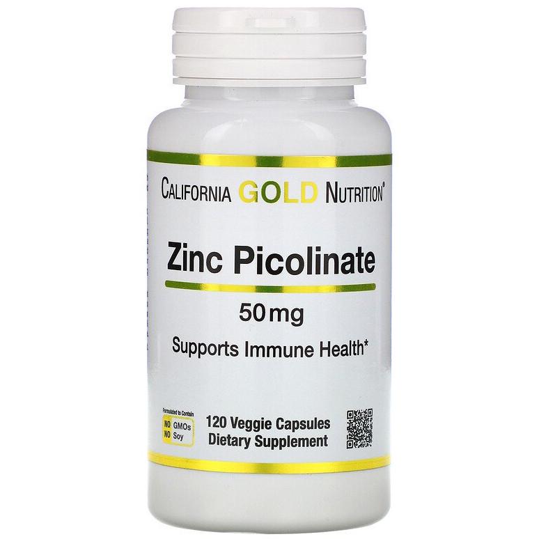 Пиколинат цинка California GOLD Nutrition Zinc Picolinate 50 мг 120 капсул (1005646734)