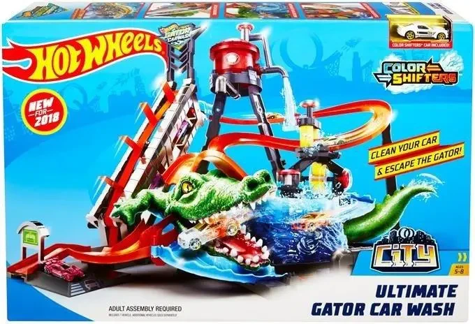 Трек Hot Wheels FTB67 Мегамойка с крокодилом (1928668399)