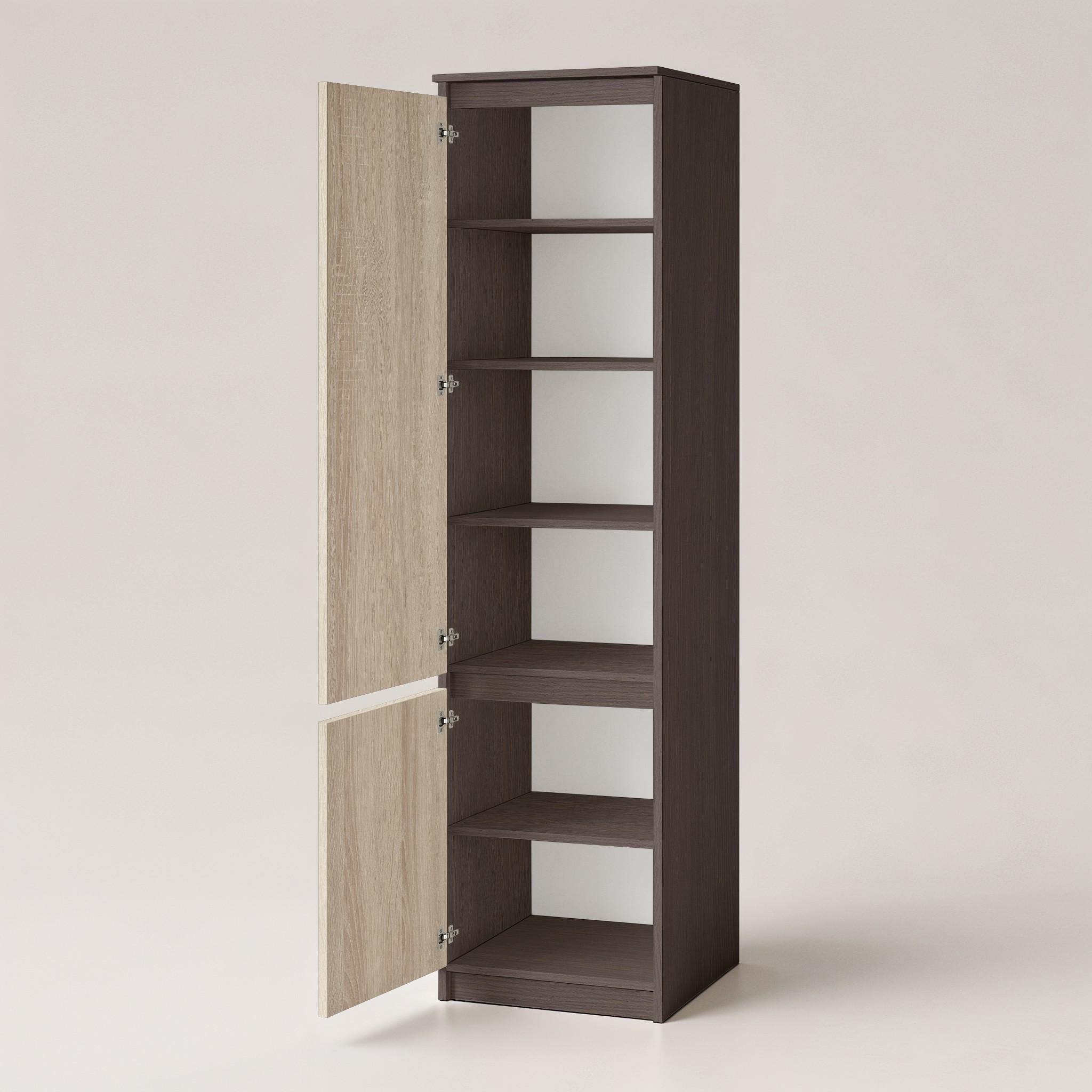 Шкаф-пенал с полками T-217 500х498х2117 мм Венге Магия/Дуб Сонома - фото 2 Шкаф-пенал с полками T-217 500х498х2117 мм Венге Магия/Дуб Сонома - фото 2