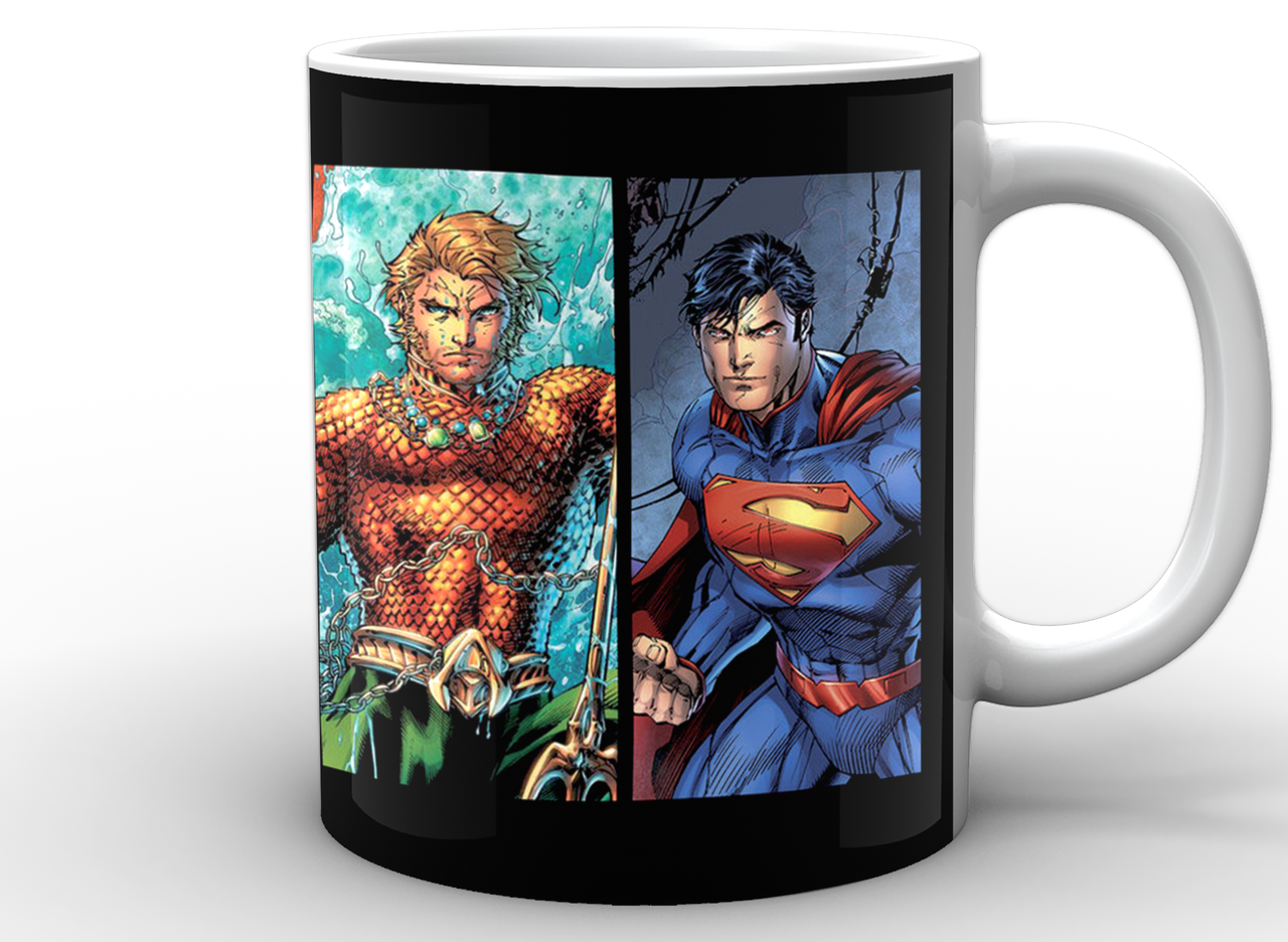 Чашка GeekLand Wonder Woman Batman Superman Aquaman comics 330 мл (WW.02.002)