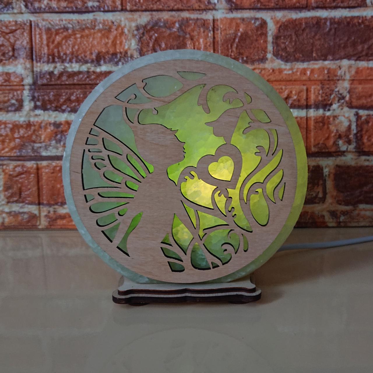 Соляной светильник Фея с сердцем (KБ-00033-g)