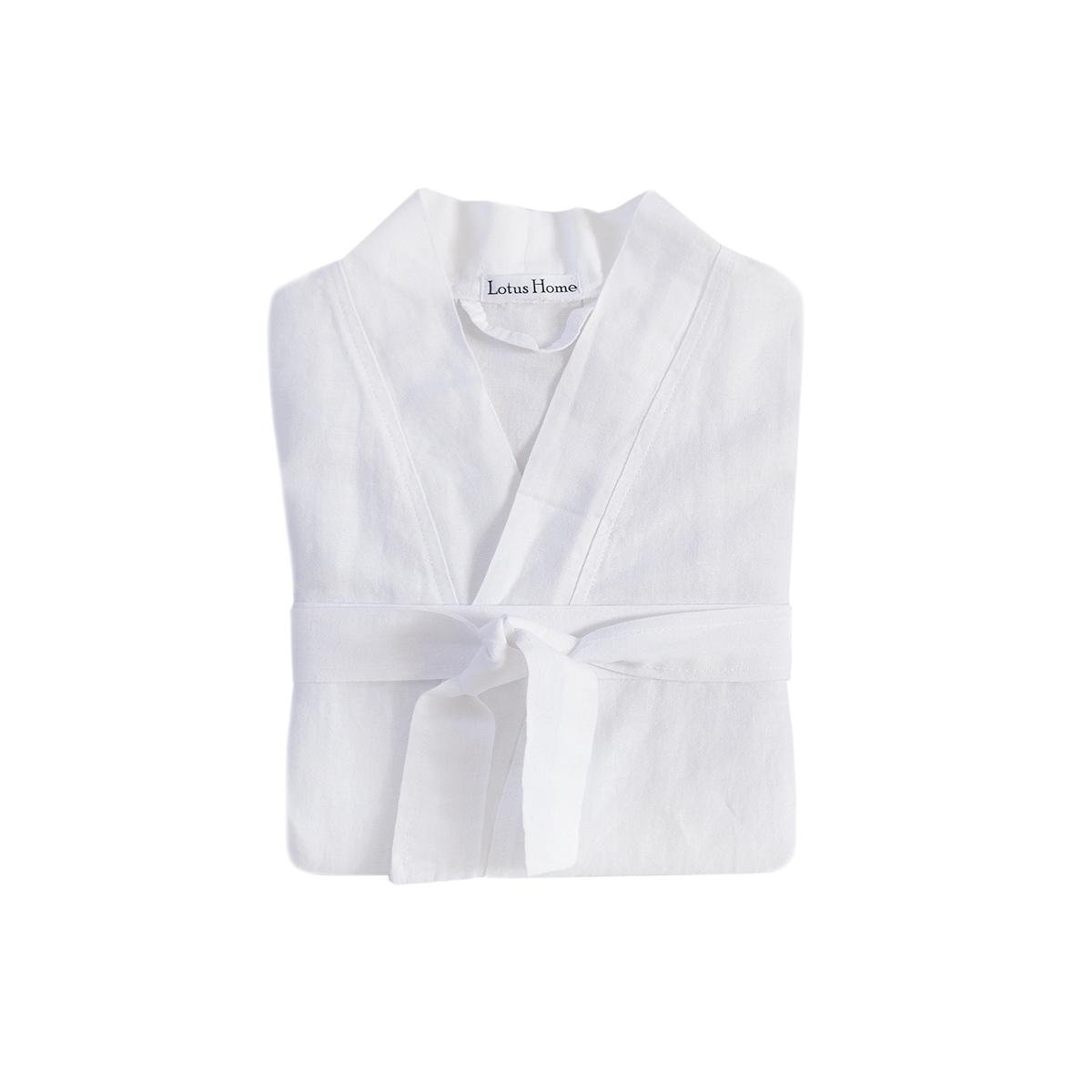 Халат-кимоно Lotus Home Madrida из льна S/M Белый (26029384) Халат-кимоно Lotus Home Madrida из льна S/M Белый (26029384)