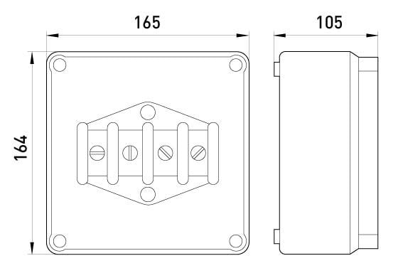 Распределительная коробка E.NEXT Z1 SO наружная 10 герметичных вводов IP55 ПВХ 165х165х140 мм (9110-125) - фото 2 Распределительная коробка E.NEXT Z1 SO наружная 10 герметичных вводов IP55 ПВХ 165х165х140 мм (9110-125) - фото 2