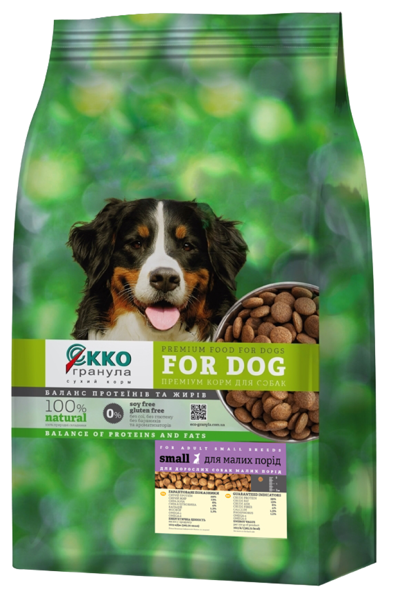 Сухой корм Экко гранула премиум для собак малых пород с курицей 5 кг